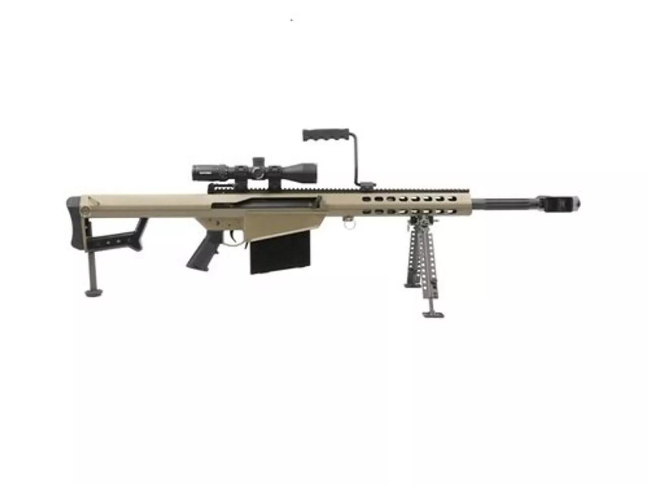 Barrett 82A1 System, .50 BMG, 20″ Barrel, Flat Dark Earth, Nightforce 5-20×56 Scope