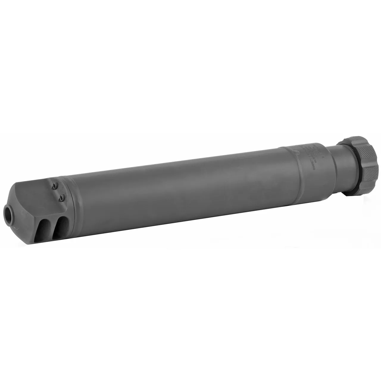 Barrett, QDL Rifle Suppressor, .50 BMG, 17.11″ Long, Adds 12.73″ in Length, 2.5″ Diameter, 4.88 Pounds, 23dB Reduction, Quick Detach 1/4 Turn Lock Ring Mount, Made from 4130 Steel