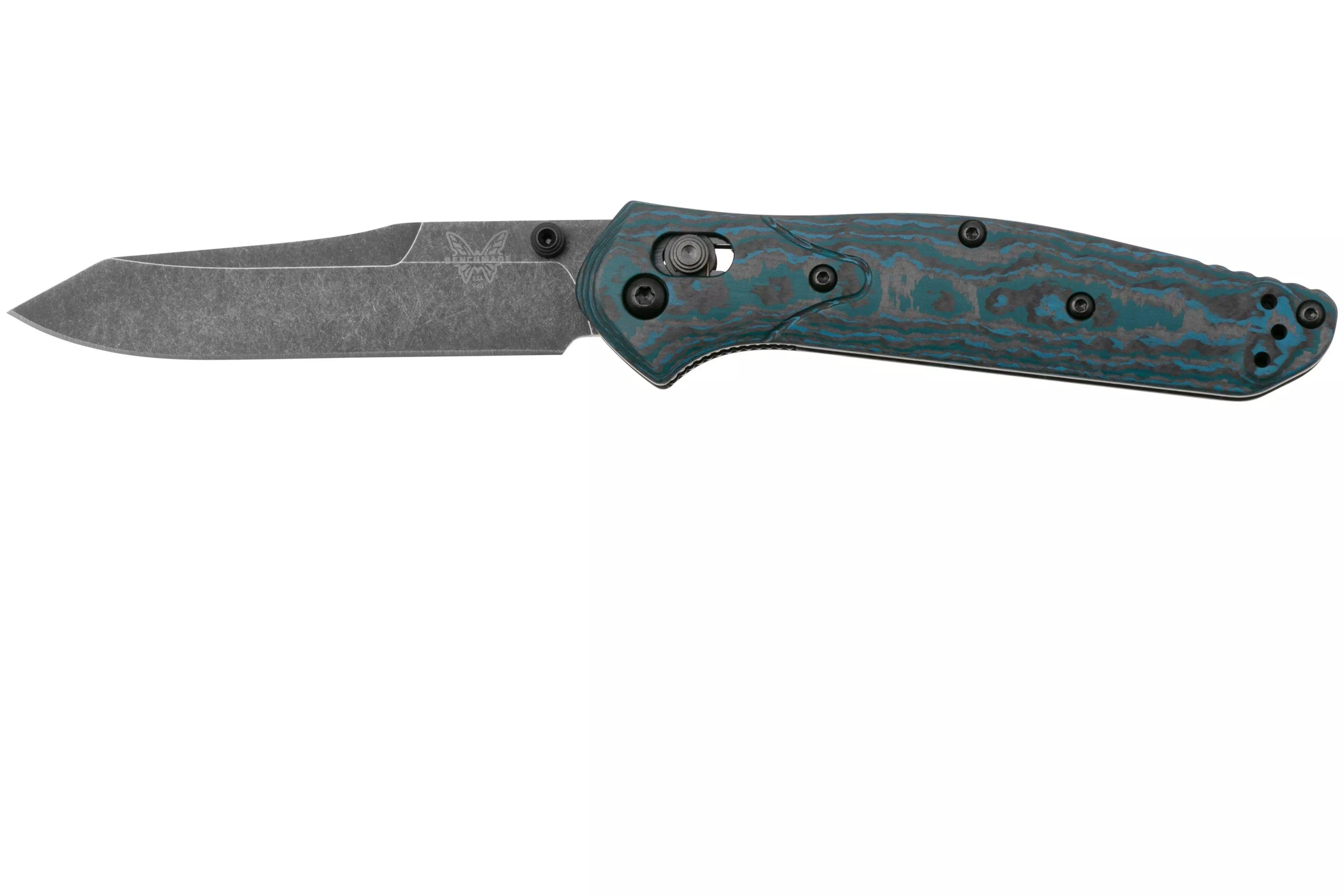 Benchmade Osborne 940BK-2404 DLC Battlewash CPM-MagnaCut, Fat Carbon Arctic Storm Carbonfiber, 2024 Limited Edition pocket knife