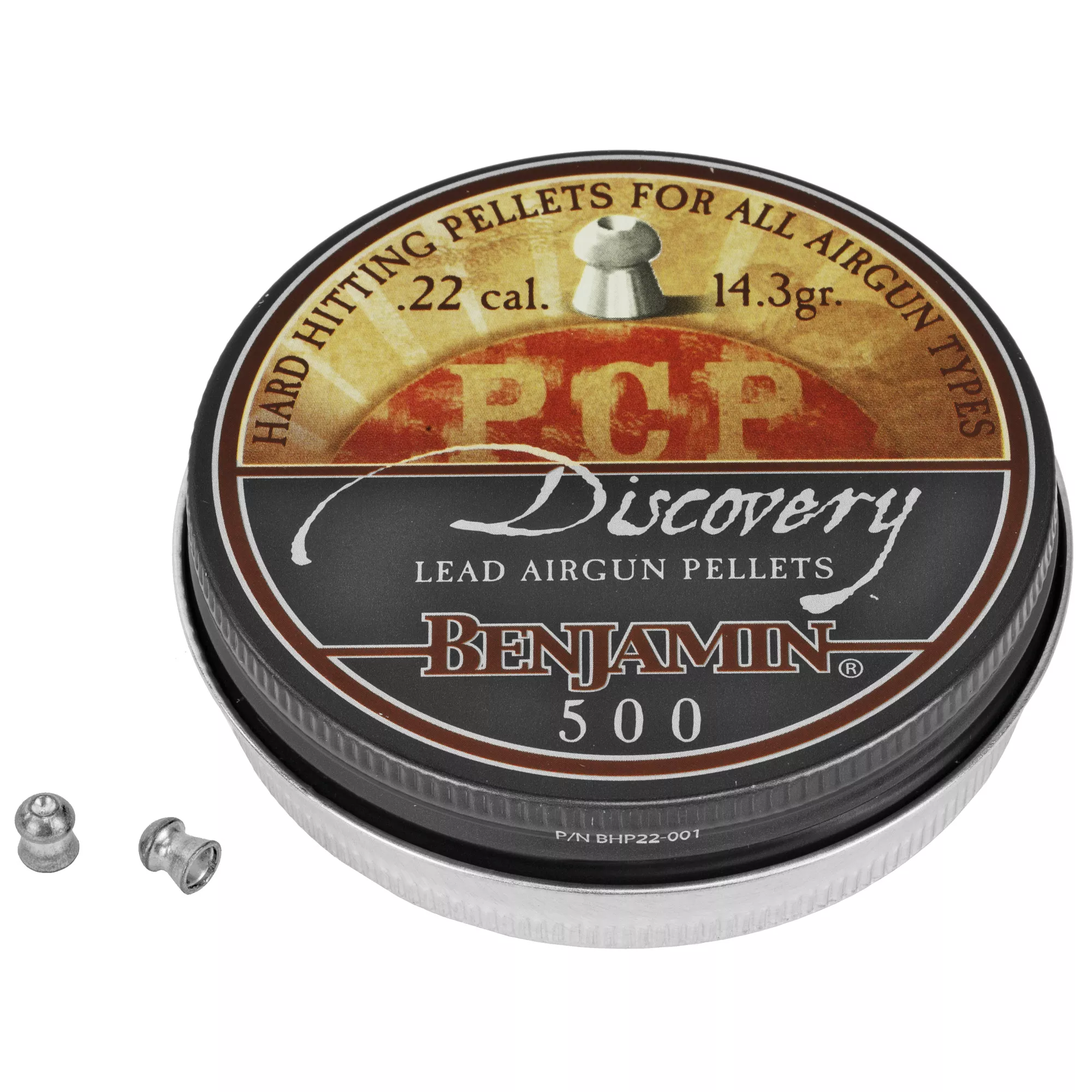 BENJAMIN DISCOVERY .22 PELLETS 14.3 GRAINS HP 500-PACK