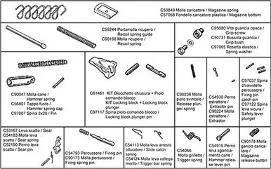 Beretta 92 Series Pistols Spare Parts Kit