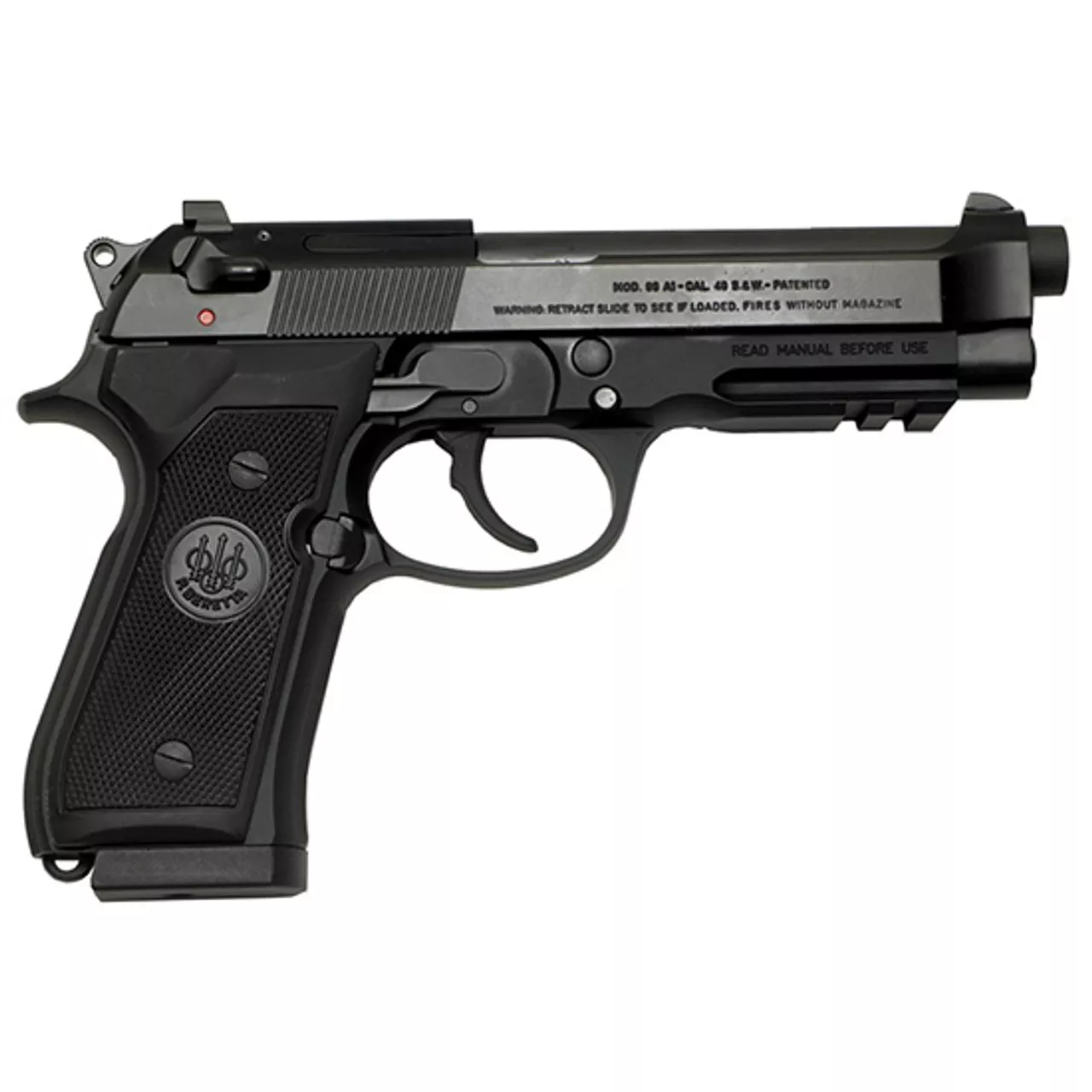 Beretta 92A1 9mm 4.90″ TB 17rd Black Bruniton Steel Slide Black Checkered Polymer Grip