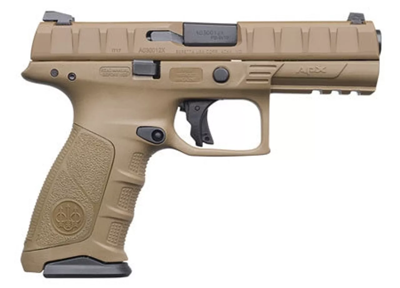 Beretta APX Full Size 9mm, 4.25″, 17rd, Flat Dark Earth, 3-Dot Sights
