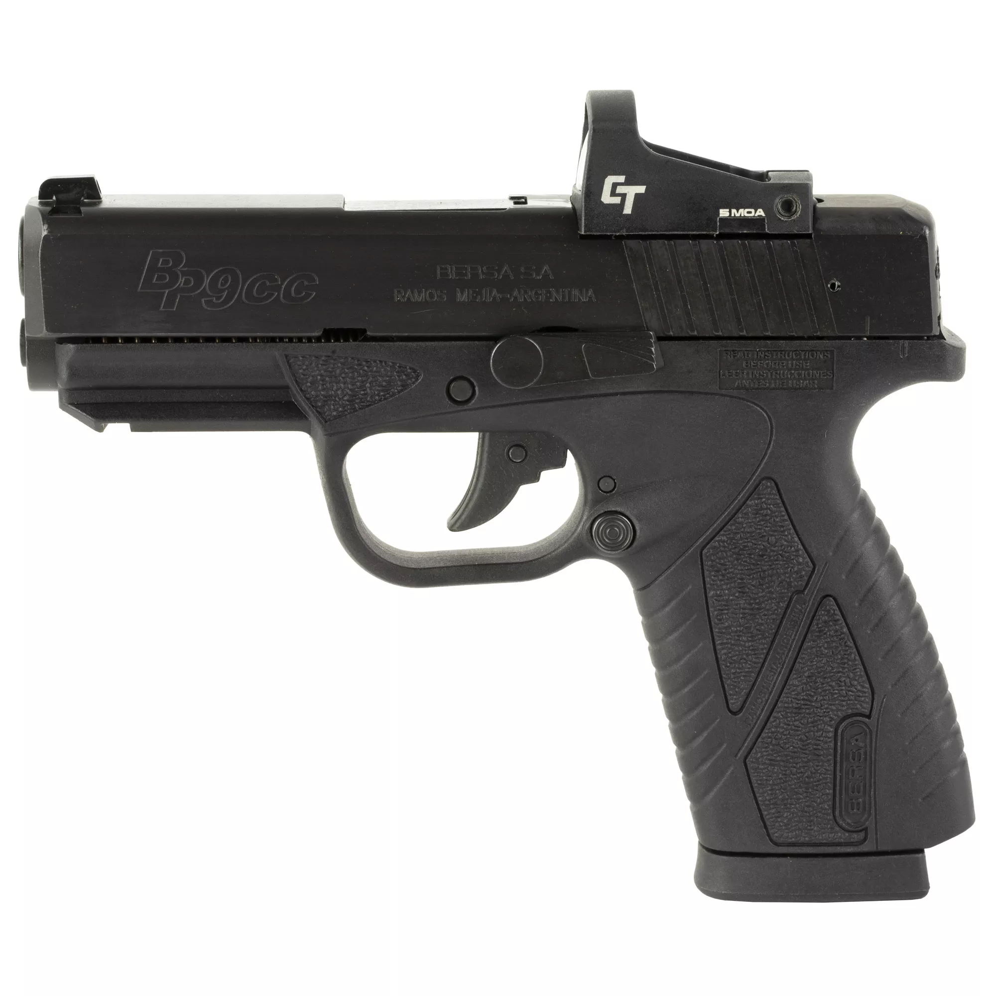 BERSA BP CC 9MM CRIMSON TRACE RED DOT SIGHT 8RD
