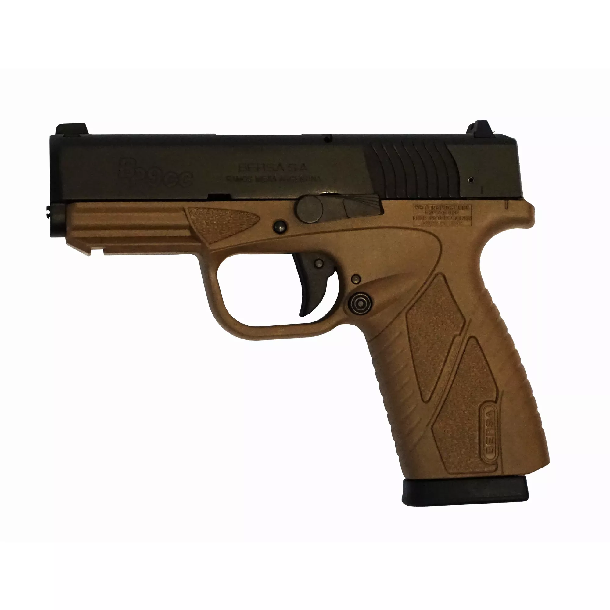 Bersa BP9DECC BPCC Concealed Carry 9mm Luger 3.30” 8+1 Flat Dark Earth Black Steel Slide Flat Dark Earth Polymer Grip