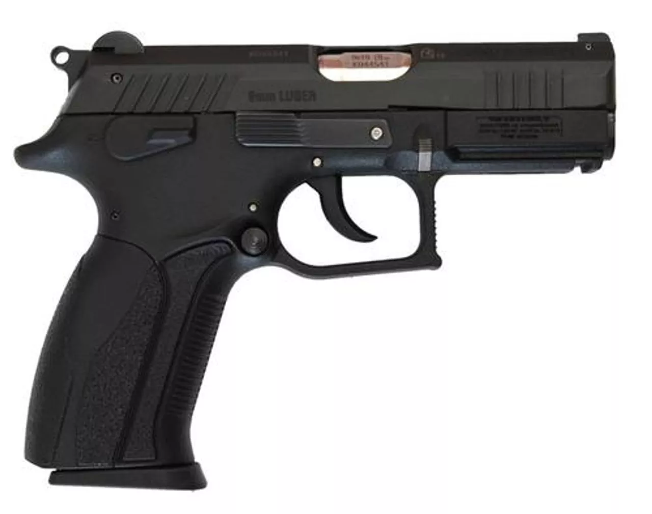 Bersa S/D 9mm 3.7″ Barrel, Black Interchangeable Backstrap Grip Black Pistol, 15rd
