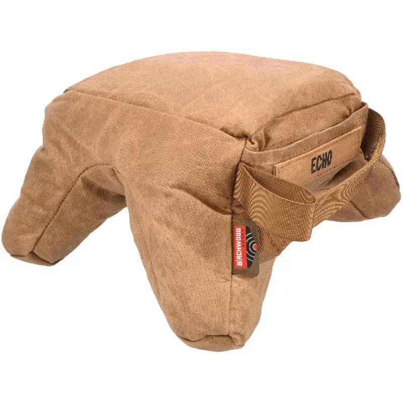 Birchwood Casey Steady-Shot Echo Bag, Tan Wax Canvas Front and Rear Bag Heavyweight Prefilled – BC-BAG-SSEU