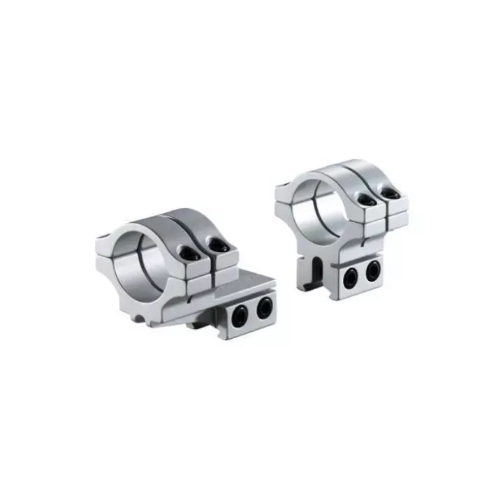 BKL-278 1 Long Double Strap Offset Dovetail 1″ Rings – Silver