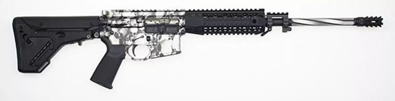 Black Rain Ordnance AR-15 223 16″ SS FLUTED BARREL, SILVER SKULLS FINISH