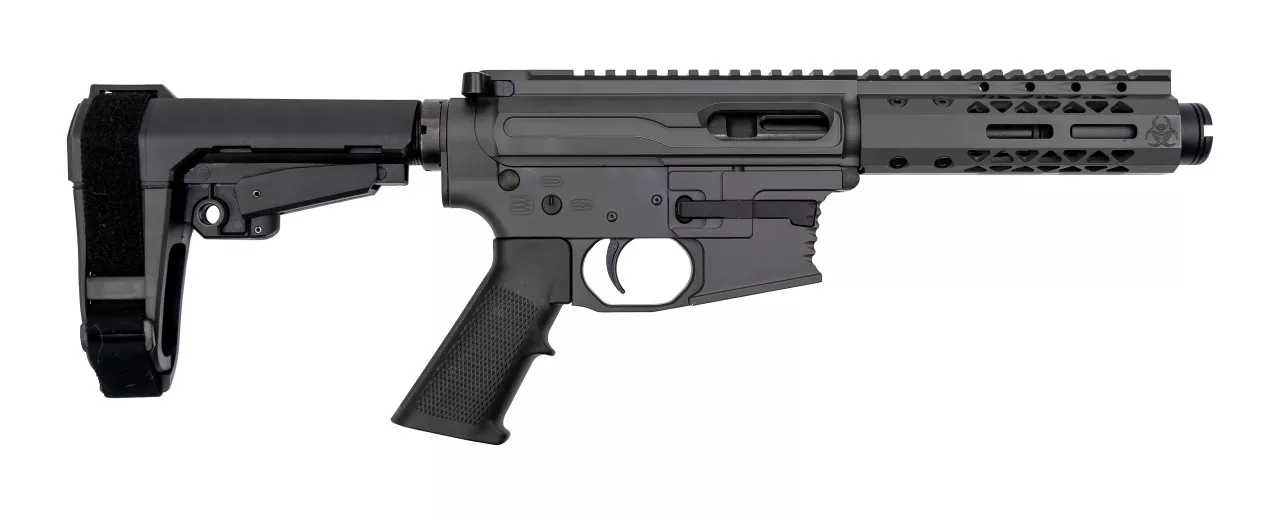 Black Rain Ordnance Fallout CQB 9mm, 4″ Barrel, SBA3, Smoke Cerakote, 30rd
