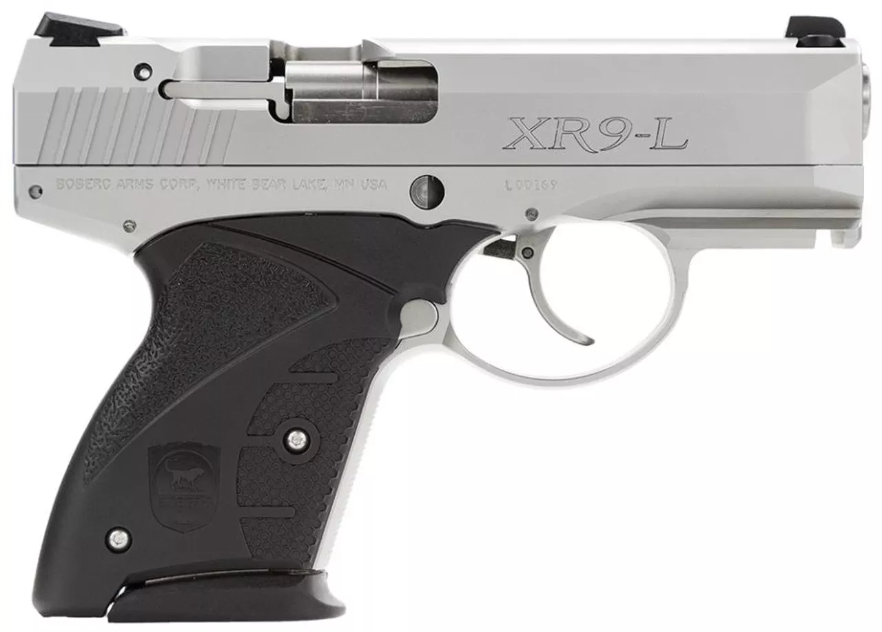 Boberg XR9-L Long Platinum DAO 9mm, 4.2″ Barrel, Black Zytel Grip Nk, 7rdrd