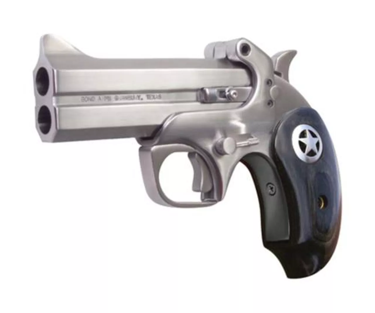 Bond Arms Ranger II .45 Colt/.410 4.25″ Barrel, Matte Stainless Steel Finish, Black Ash Star Grip, Trigger Guard