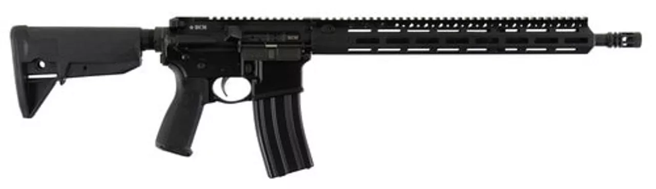 Bravo Company, RECCE-16 MCMR Carbine, AR-15 223/556, 16″ Barrel, 30Rd, Mid-Length Gas System, BCM MCMR-15 Free Float Handguard, BCM Mod 0 Comp, BCM Mod 3 Pistol Grip