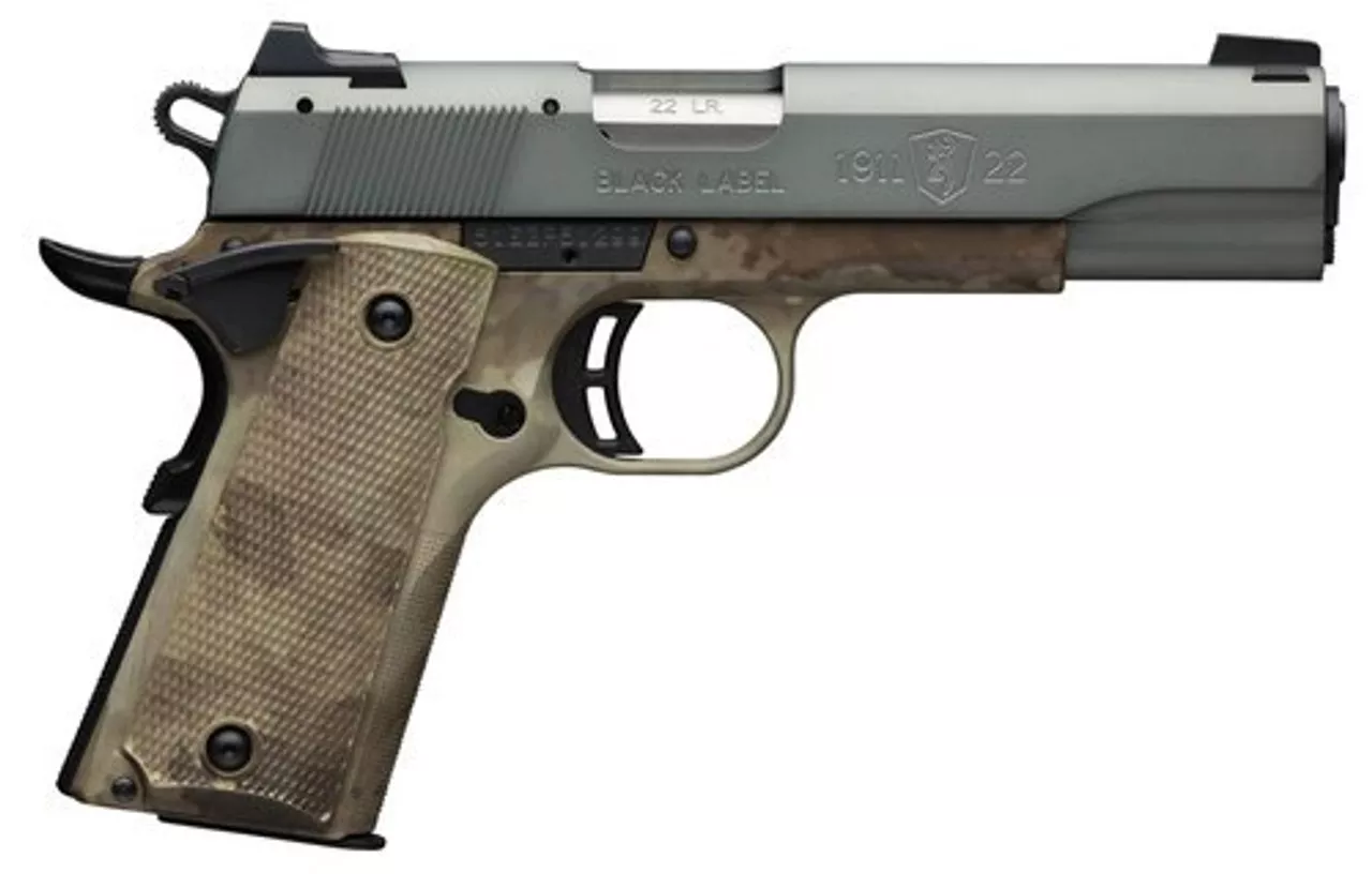 Browning 1911 Black Label, .22 LR, 4.25″ Barrel, 10rd, ATACS-AU