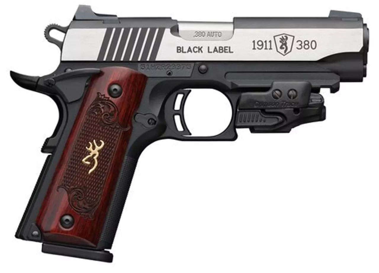 Browning 1911 Black Label Crimson Trace Laser 380 ACP, 3-Dot Sight, 3 5/8″ Barrel