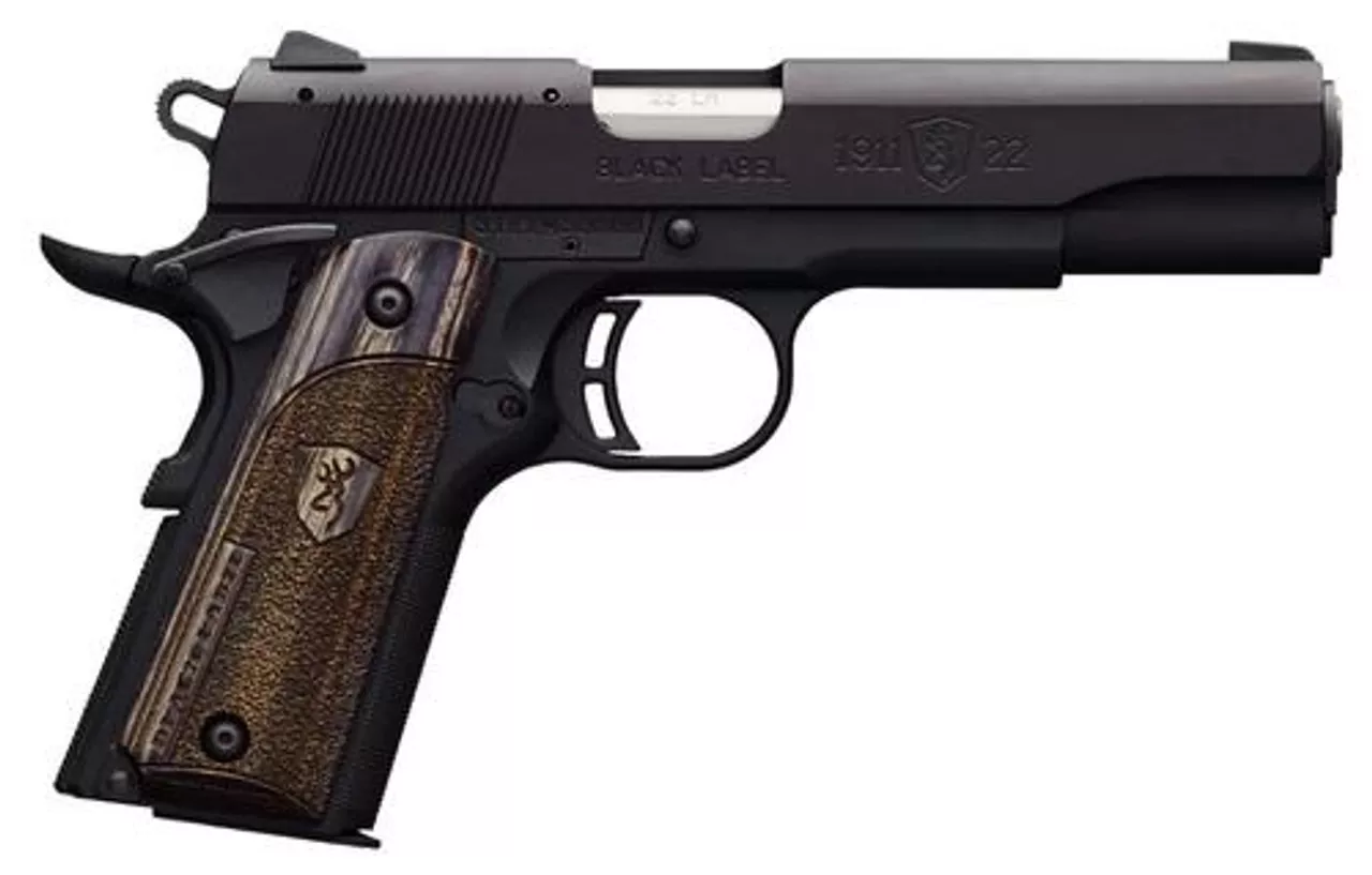 Browning Black Label Gray Compact 1911, 22LR, 3.62″, 10rd, Combat Sights