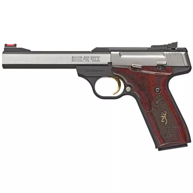Browning Buck Mark Medallion 22LR Pistol 5.5" Barrel 10+1 Round Stainless Slide Rosewood Grip Matte Black Frame