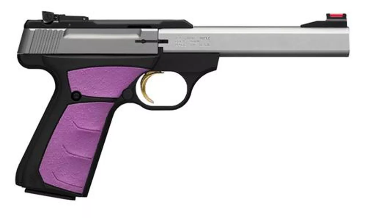 Browning Buck Mark Plus 22LR 5.5″ SS Barrel Fuchsia Grips 10 Rd Mag