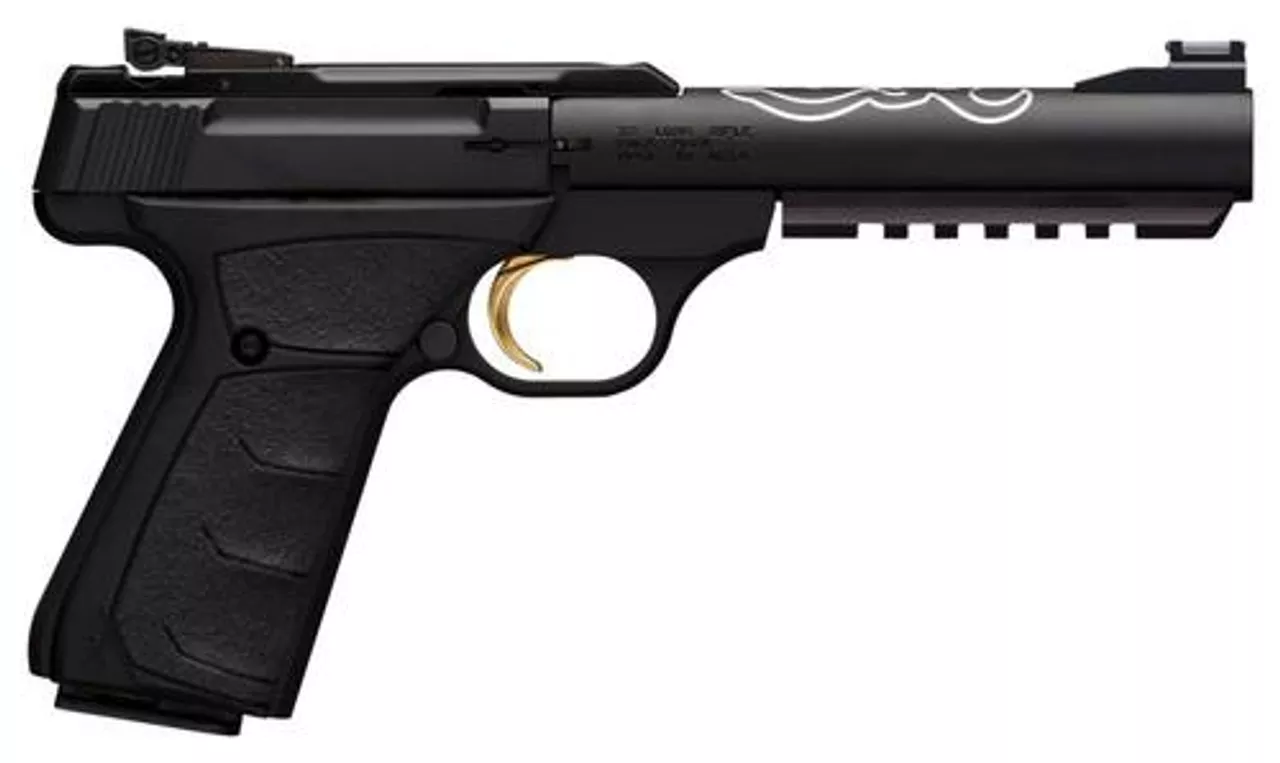Browning BuckMark Lite UFX, 22LR, 5.5″, 10rd, Black Ultragrip FX, Fiber Optic Sights