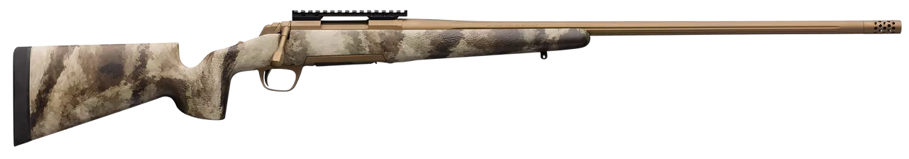 Browning X-Bolt Hells Canyon Speed Long Range 300 RUM, 26″ Barrel, A-TACS AU Camo, Fixed McMillan Game Scout Stock, Burnt Bronze Cerakote, 3rd