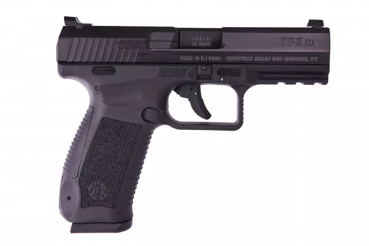 Canik TP9DA, DA/SA 9mm, 4.07″ Match Barrel, Black, Dovetail Sights, 2x18Rnd Mags