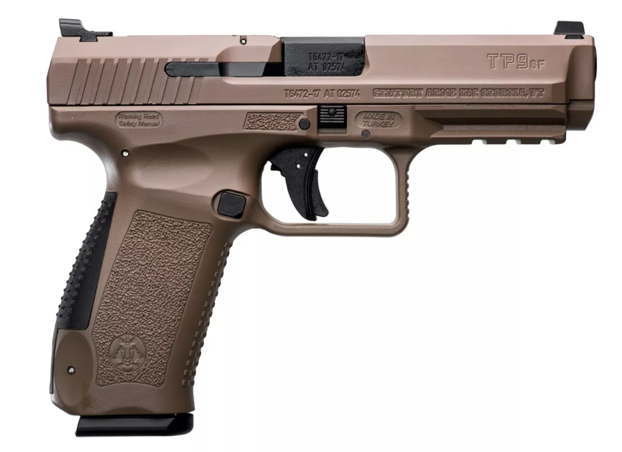 Canik TP9SF 9mm, 4.46″ Barrel, Flat Dark Earth, Cerakote, Black, 18rd