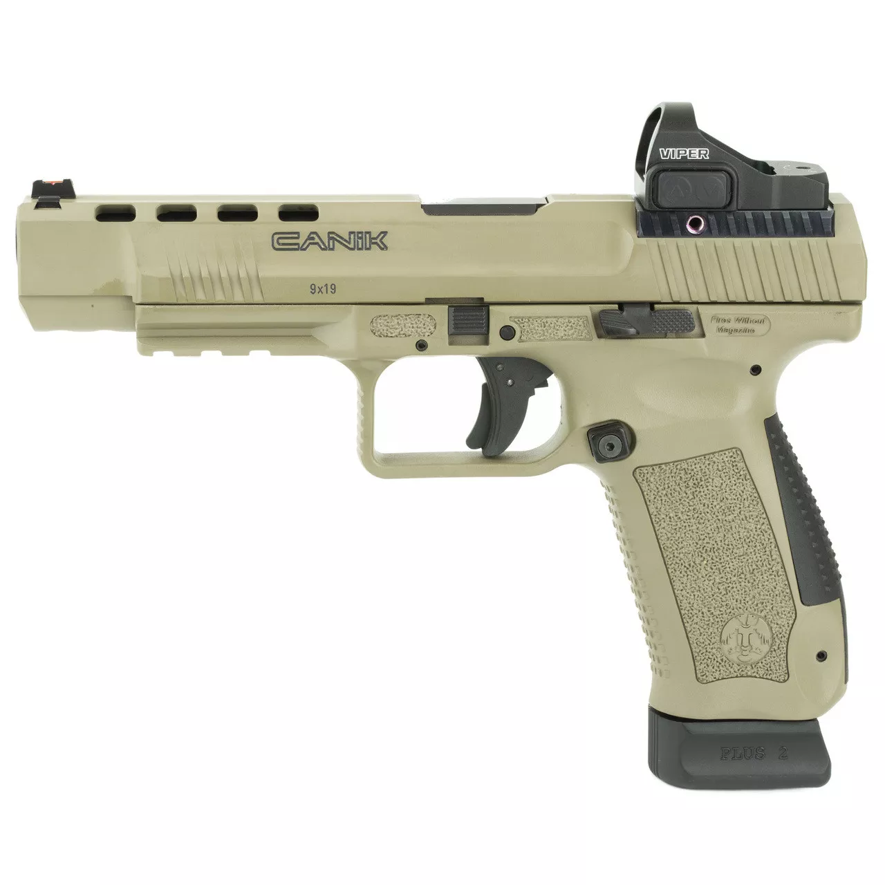 Canik TP9SFx 9mm, 5.2″ Barrel, Flat Dark Earth, 2- 20rd Mags, Vortex Red Dot
