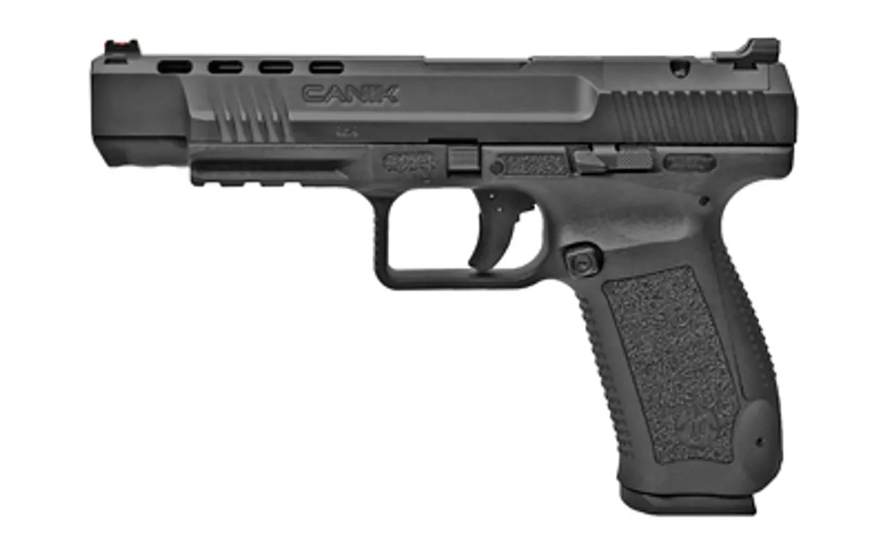 Canik TP9SFx 9mm, 5.2″ Match Grade Barrel, Fiber Optic Sights, Black, 2x 20rd