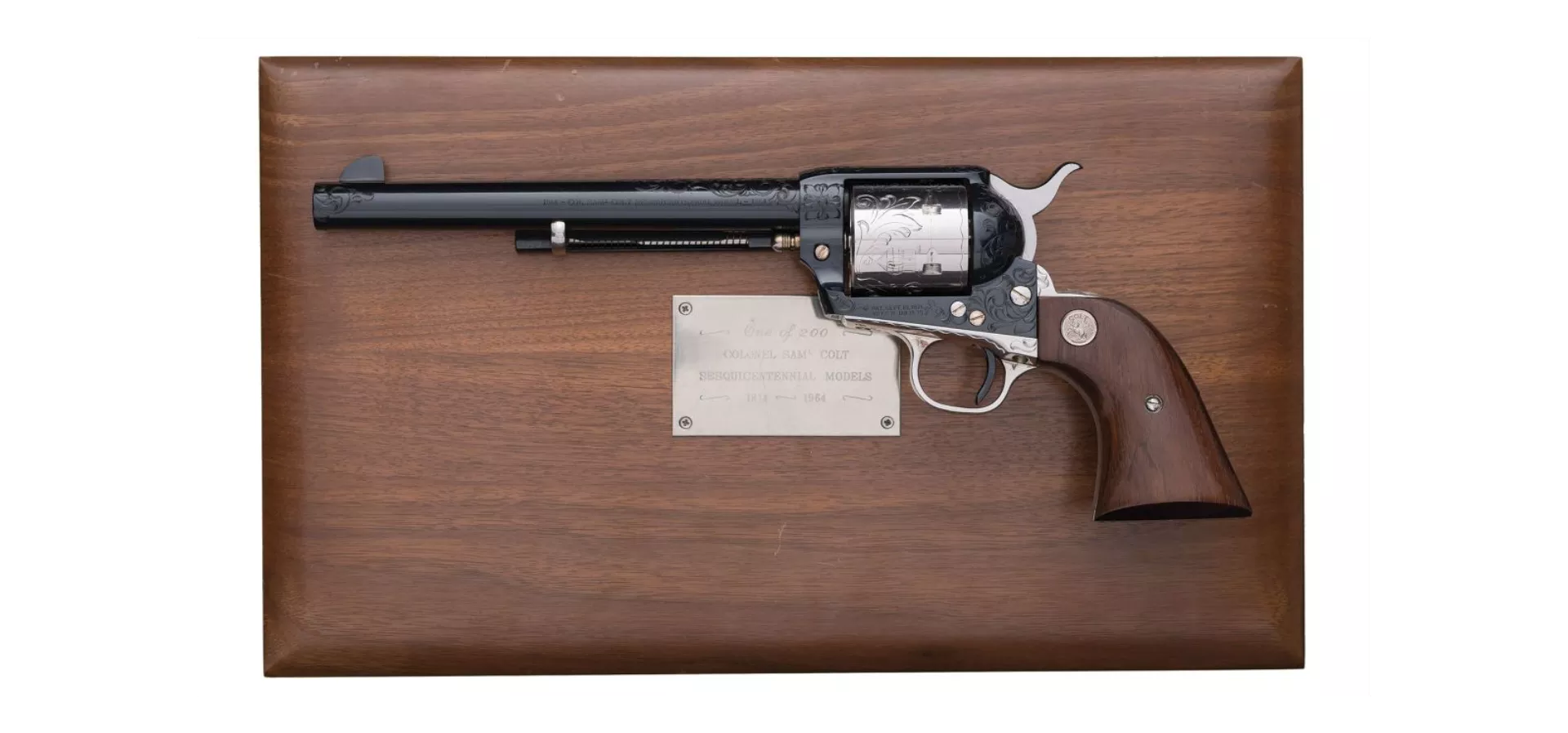 Cased Engraved Col Sam Colt Sesquicentennial 7.5"