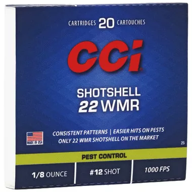 CCI .22 WMR Shotshell 52 Grain #12 Ammunition - 20 Rounds