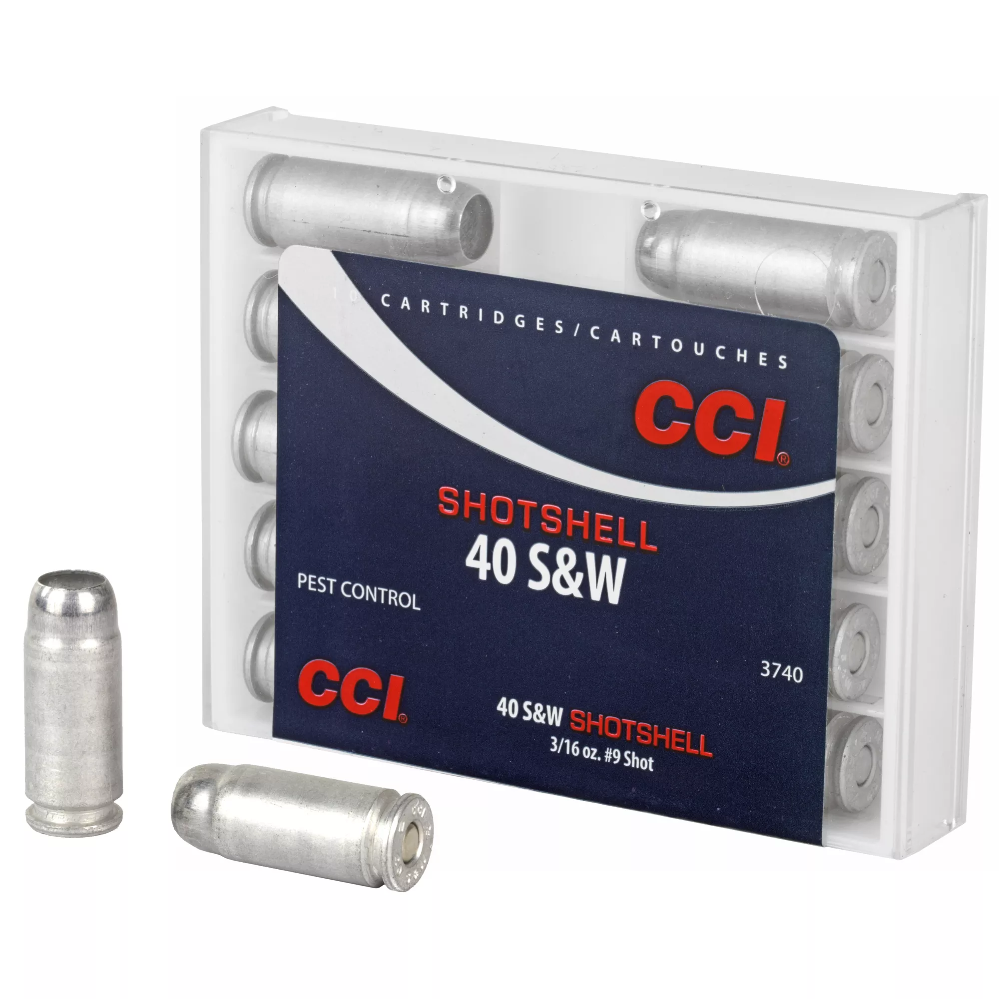 CCI 40 S&W 3/16 oz #9 Shot 88 grain Shotshell Box of 10 Rounds 3740 (Aluminum Case)