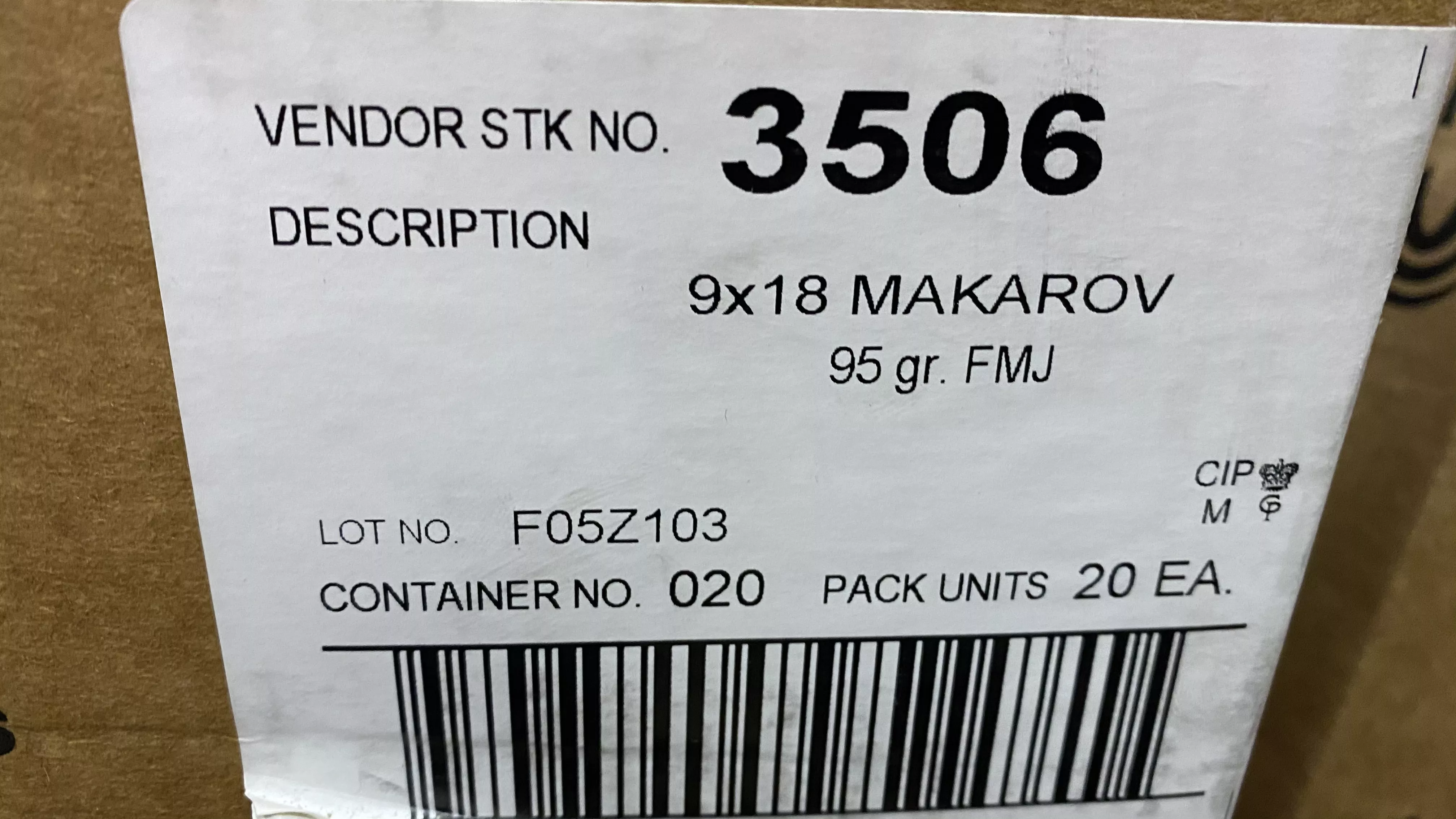 CCI Blazer 9x18 Makarov 9mm Makarov 95 grain FMJ Case of 1000 Rounds Bulk Ammo 3506 (Aluminum Case)