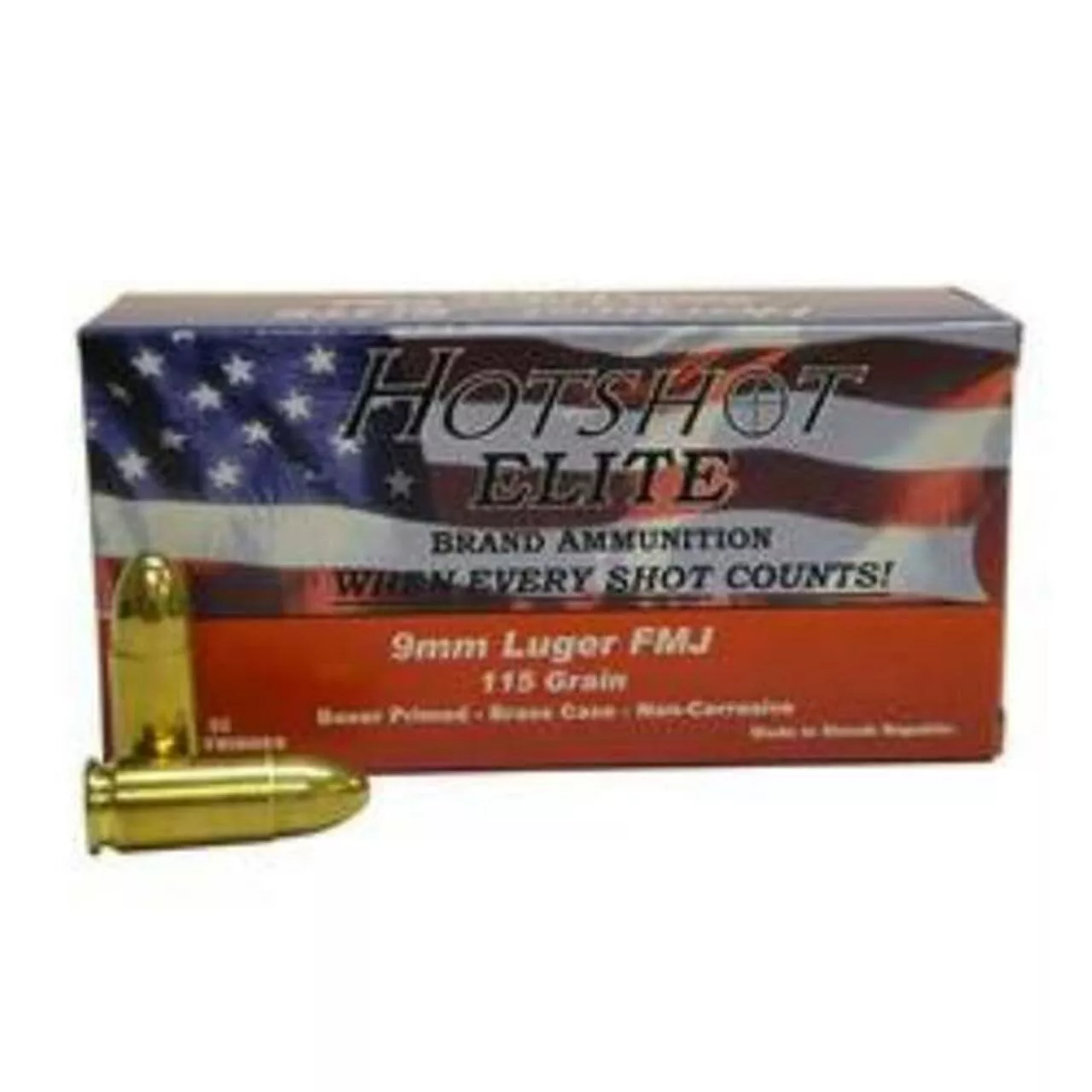 Century Arms Hotshot Elite 9mm, 115 Gr, FMJ, 50rd/box