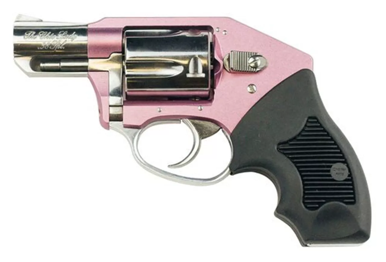 Charter Arms Chic Lady Undercover Lite, .38 Special, 2″, 5rd, DAO, Pink/Stainless, Pink Case