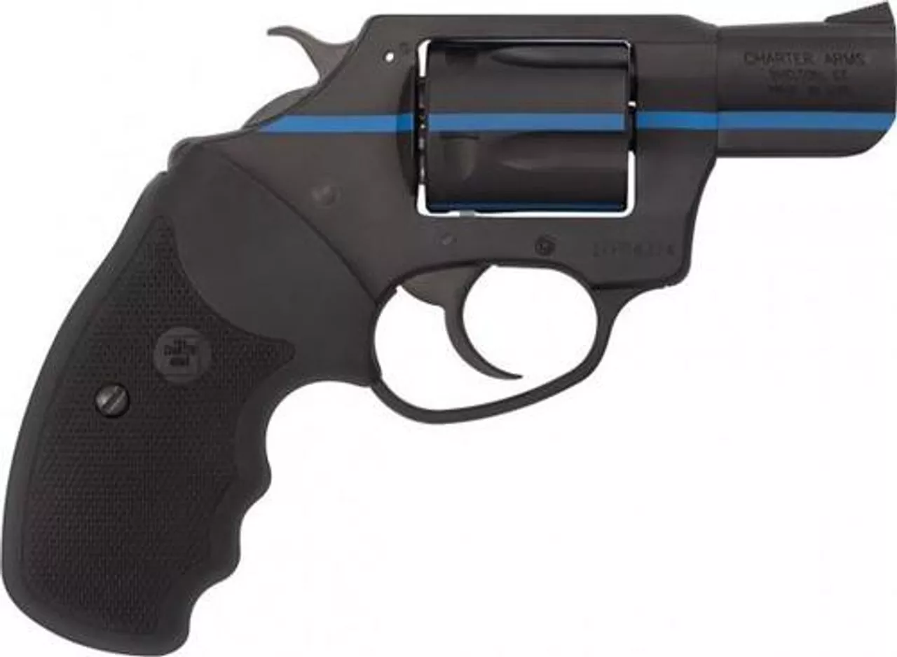 Charter Arms First Responder 911 Blue, .38 Special, 2″ Barrel, 5rd, Black/Blue Stripe