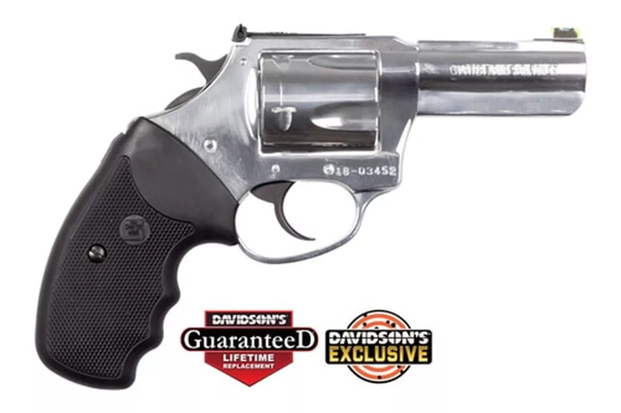 Charter Arms Mag Pug 357 Mag/38 Spec 3″ Barrel Rubber Grips SS Finish 5 Round