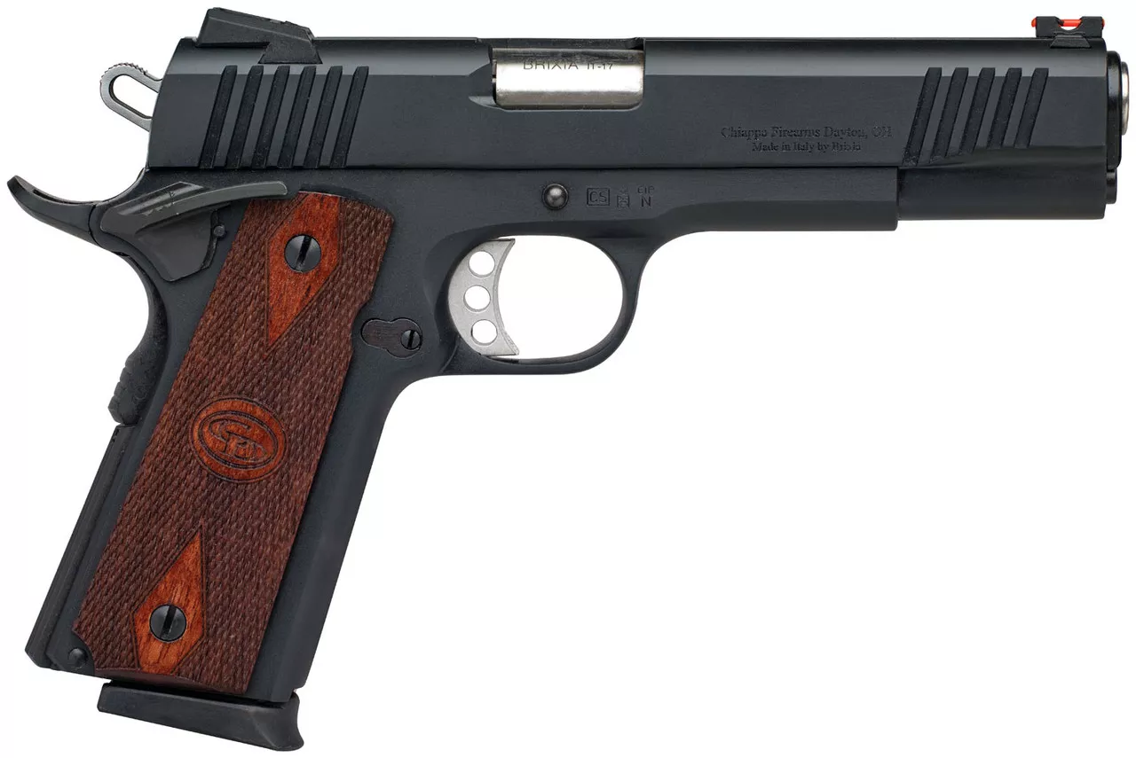 Chiappa 1911 Superior .45 ACP, 5″ Barrel, Walnut Grips, Black, 8rd