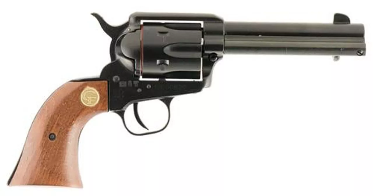 Chiappa Firearms SSA 1873, 22LR, 4.75″, 6rd, Wood Grip, Black