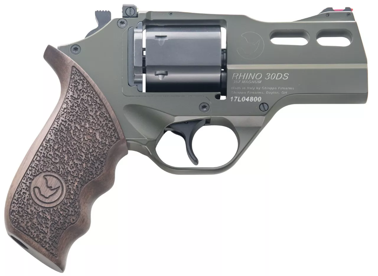 Chiappa Rhino 30DS SAR Hunter .357 Mag, 3″ Barrel, Fiber Optic Sights, OD Green, 6rd