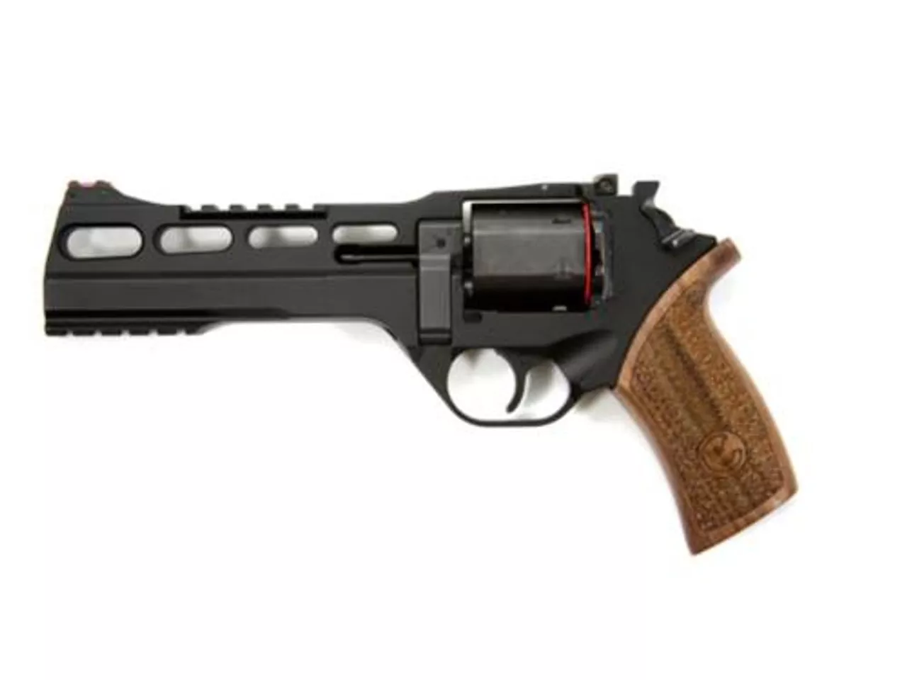 Chiappa Rhino 60DS, .40 S&W, 6″, 6rd, Black, Wood Grips, Adj. Sights