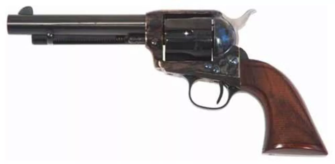 Cimarron Firearms Model P Evil Roy SA .357 Magnum 5.5″ Polished Blue Barrel One Piece Walnut Grip