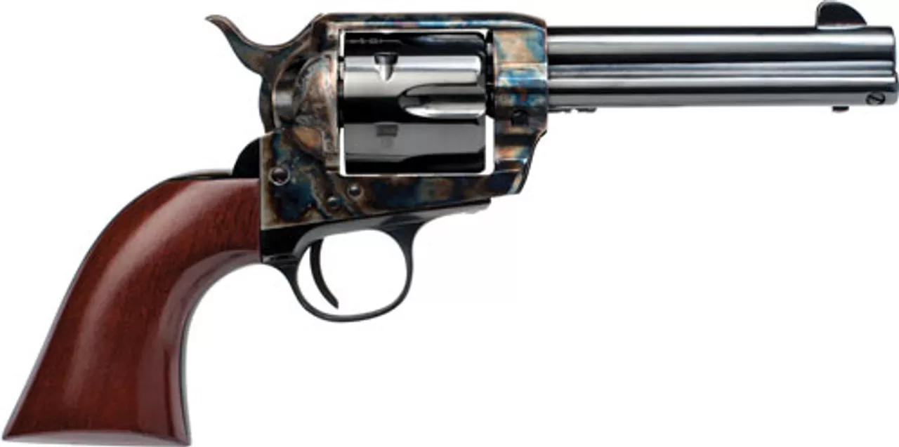 Cimarron Frontier 44-40 Winchester, 4 3/4″ Barrel, Color Casehardened, Blued, Walnut, 6rd