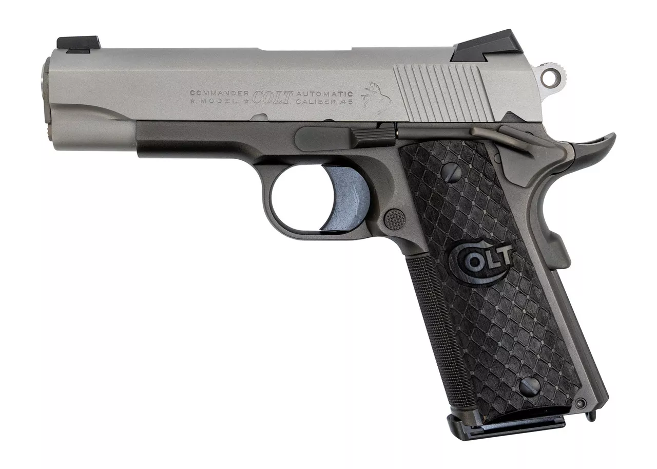 Colt Lightweight Commander 1911, 1 of 100, PVD Frame, STS Slide, Front NS