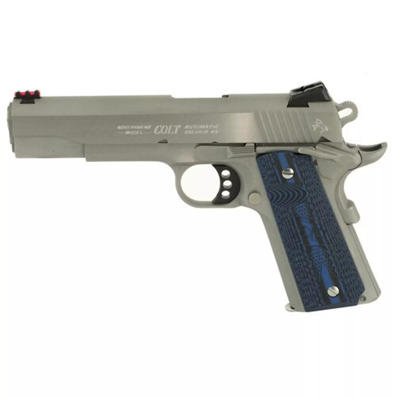 Colt Series 70 Competition SS 45 ACP, 5″ Match Barrel, Novak Sights, G-10 Blue Grips, 8rd Mag