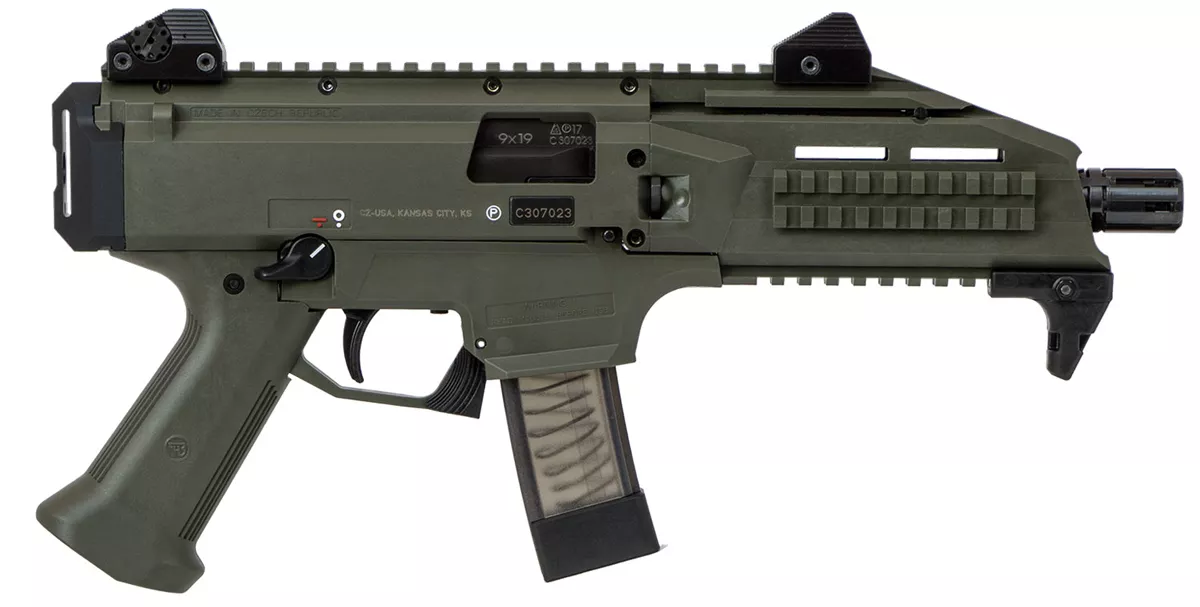 CZ Scorpion EVO3 S1 9mm Tactical Pistol OD Green