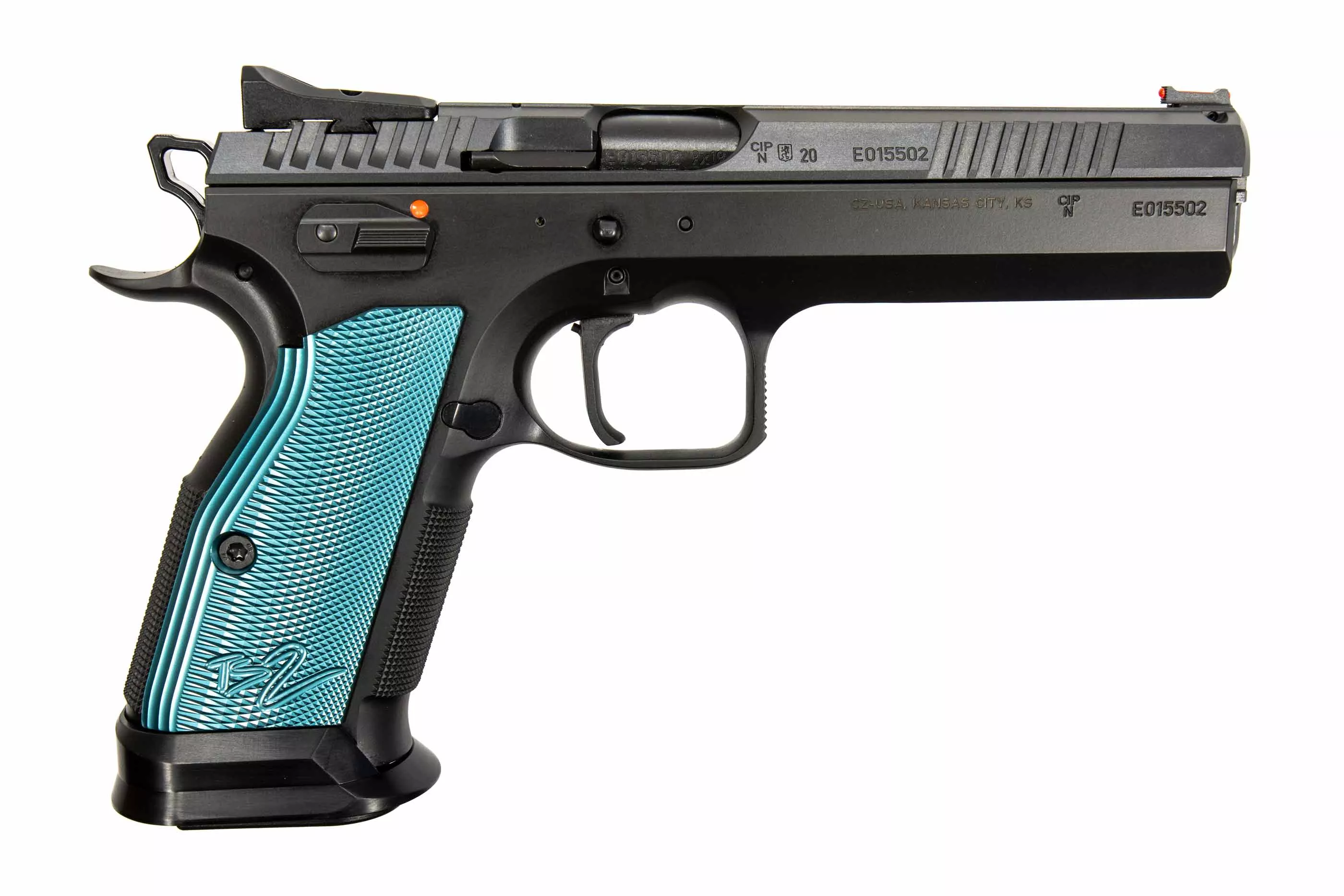 CZ Tactical Sport 2 TS2 9mm 20 Round Capacity Blue Grips Shadow 91220