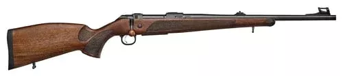 CZ-USA 07303 CZ 600 Lux Full Size 30-06 Springfield 5+1 20″ Black Threaded Barrel, Black Steel Receiver, Drilled & Tapped Bavarian Style Walnut Wood Stock Right Hand