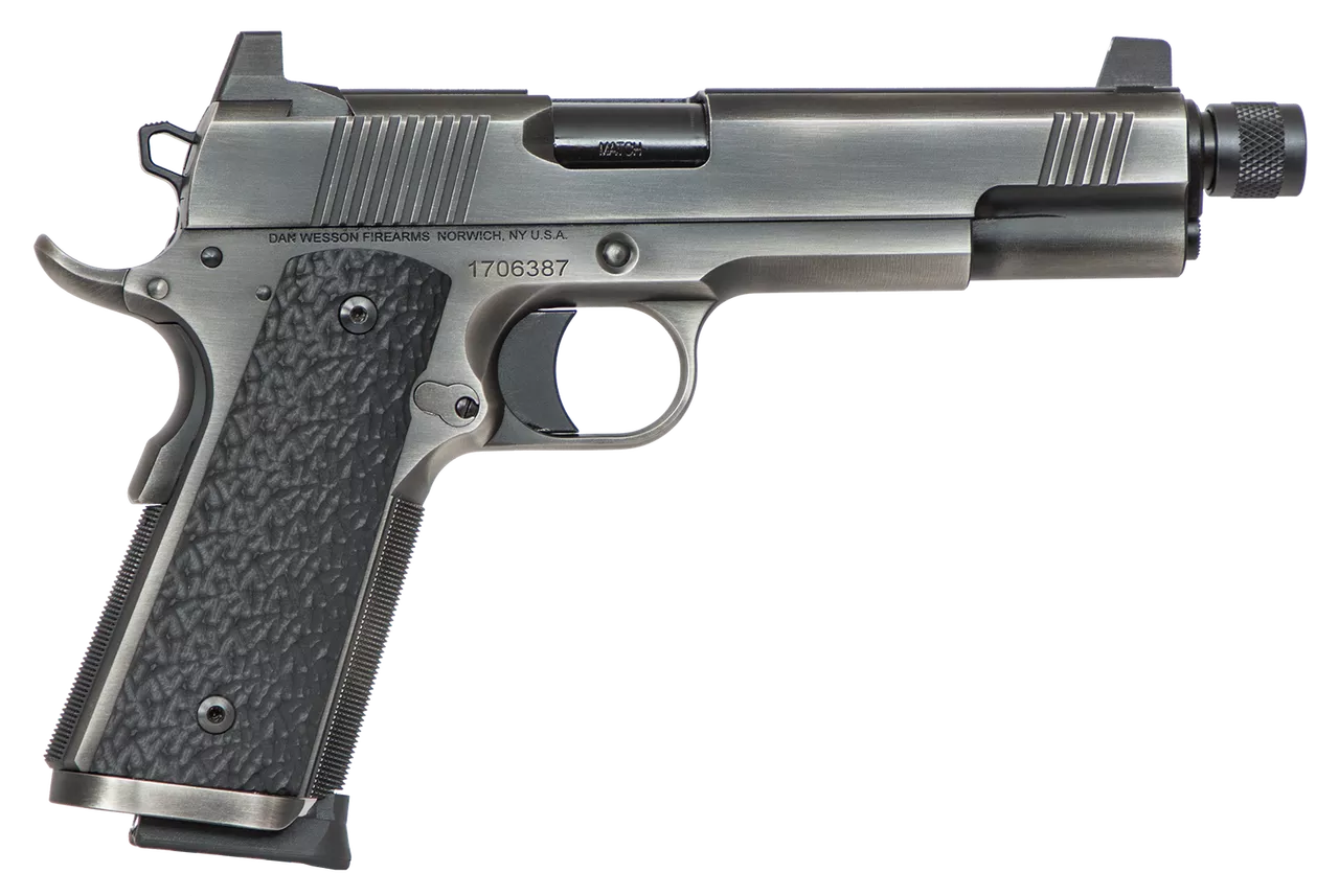 Dan Wesson Wraith 10mm Auto 5.75″ Barrel, Distressed Stainless Steel Black G10 Grip, 8rd Mag