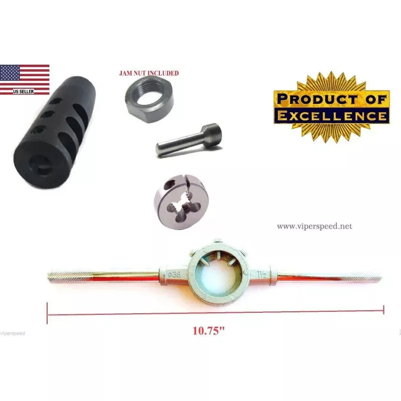 Deltac “Slingshot” Muzzle Brake for Chinese SKS – Complete threading kit