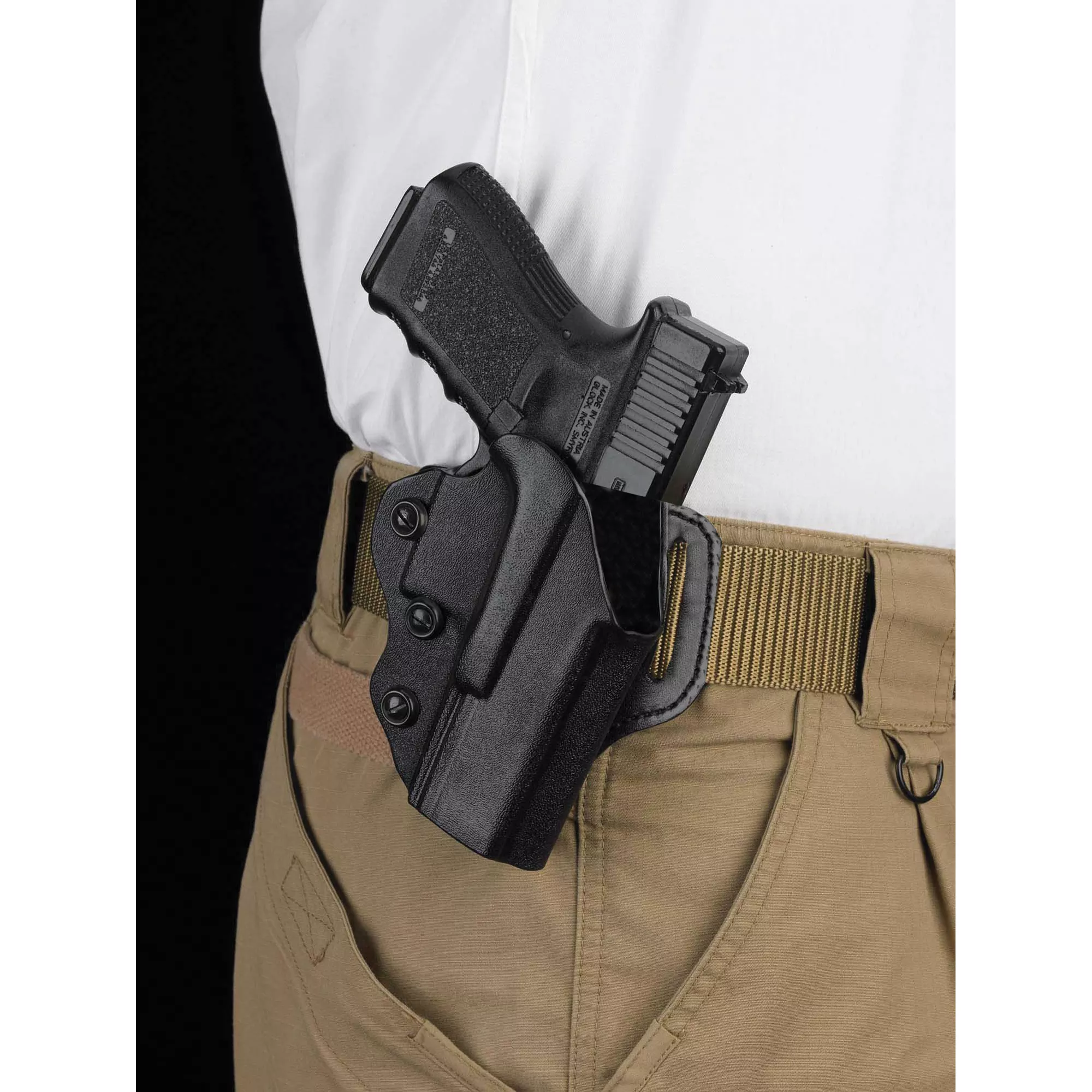 DeSantis Gunhide 042KAB2Z0 Facilitator OWB Black Kydex Belt Slide Compatible w/Glock 17/47 Belt 1.75” Wide Right Hand